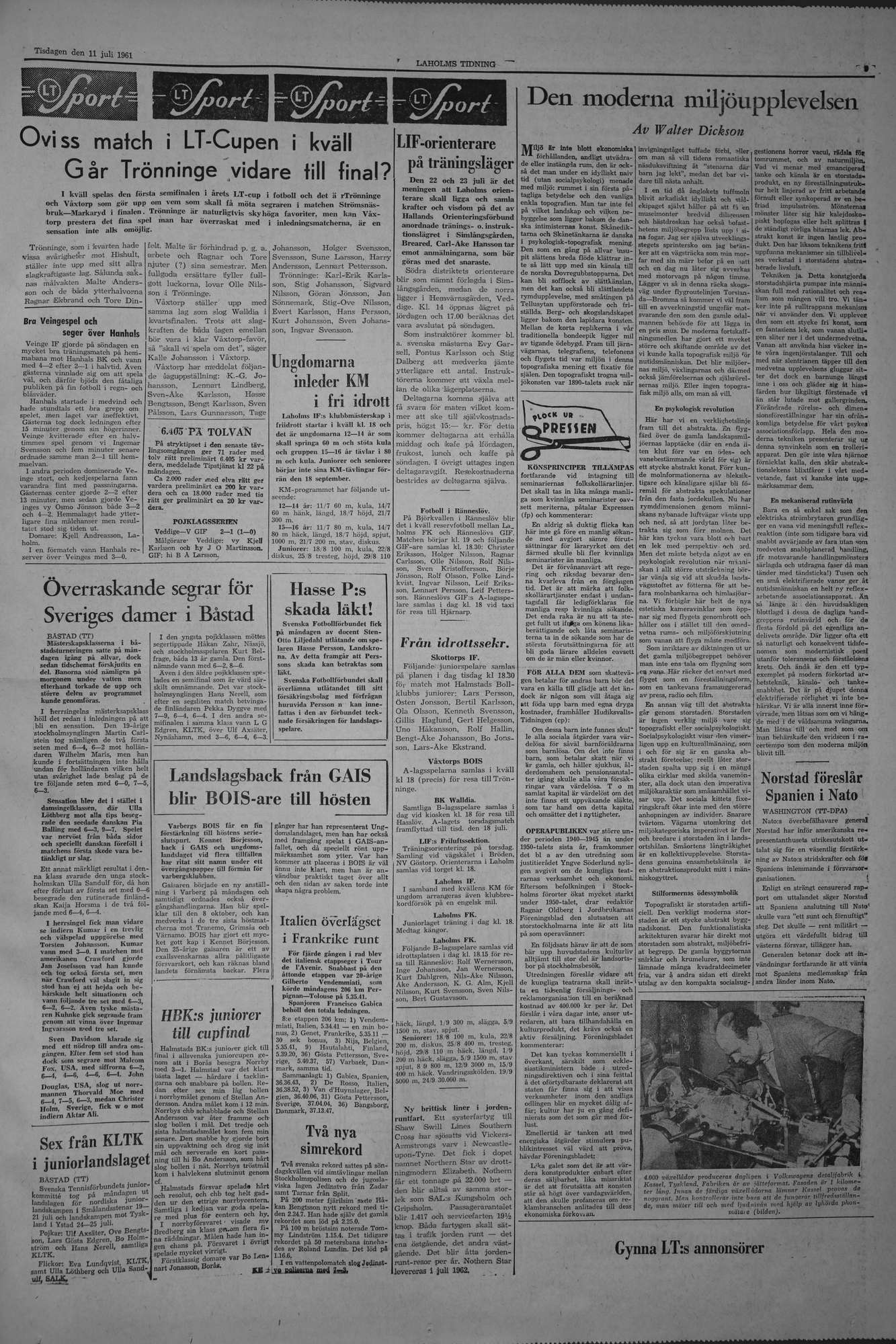 Laholms Tidning Tisdag 11 juli 1961, sida 5