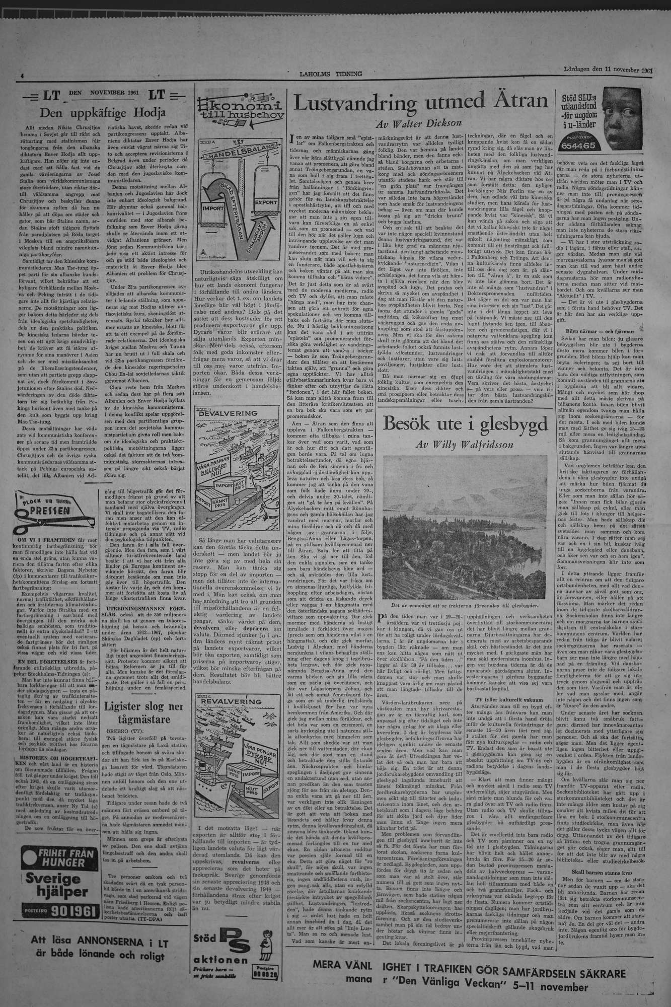Laholms Tidning Lördag 11 november 1961, sida 4