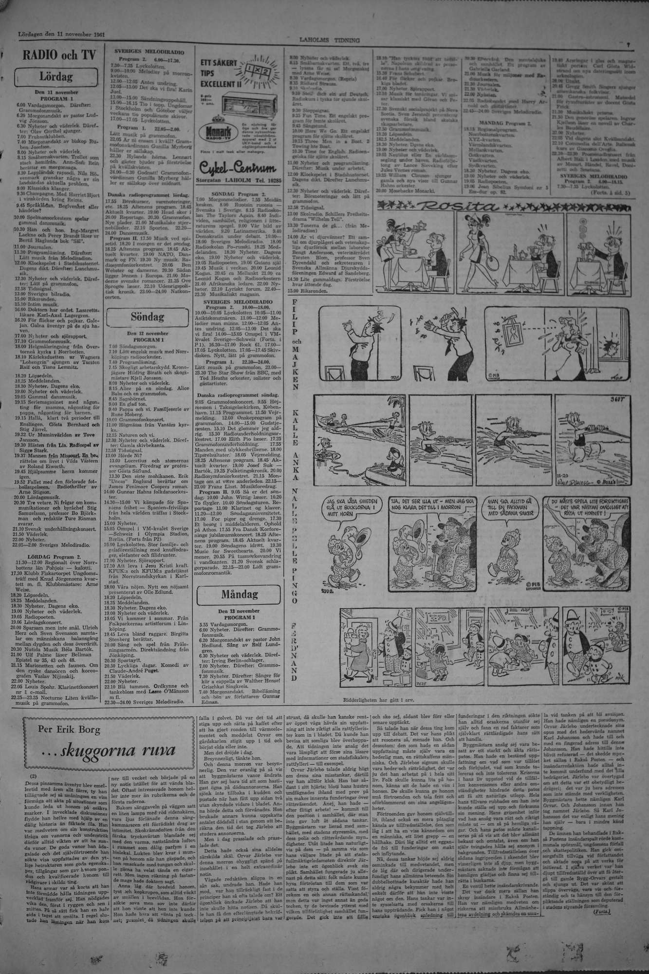 Laholms Tidning Lördag 11 november 1961, sida 7