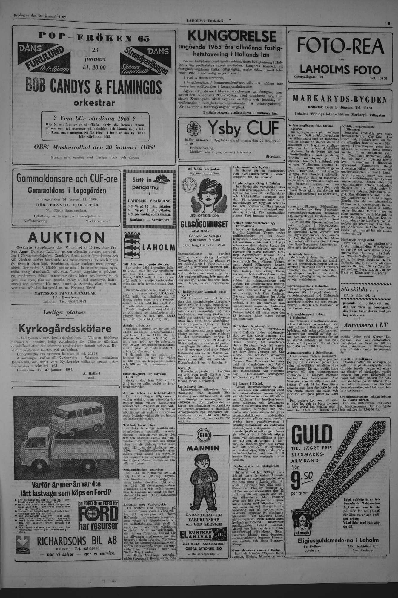 Laholms Tidning Fredag 22 januari 1965, sida 3