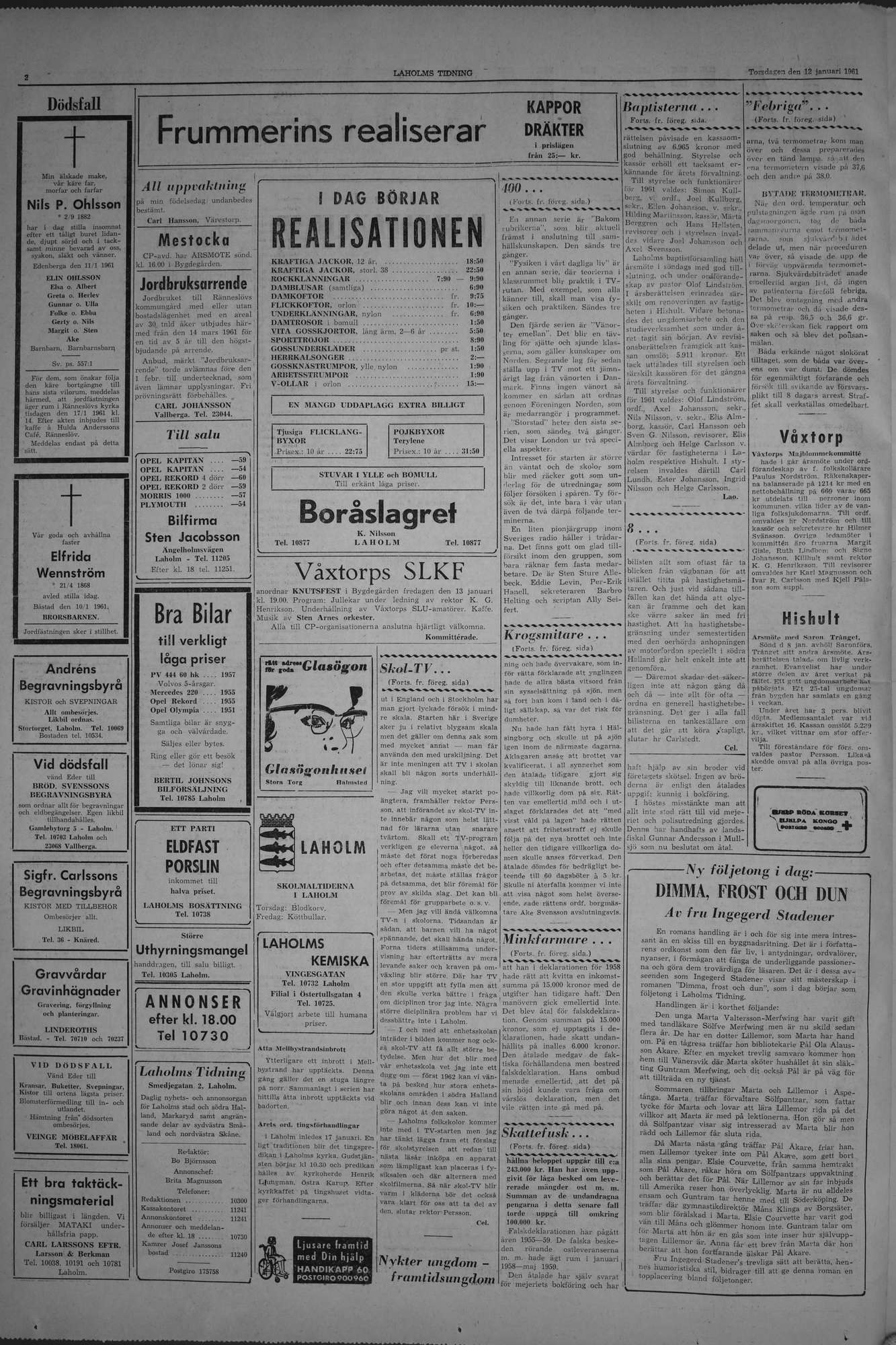 Laholms Tidning Torsdag 12 januari 1961, sida 2