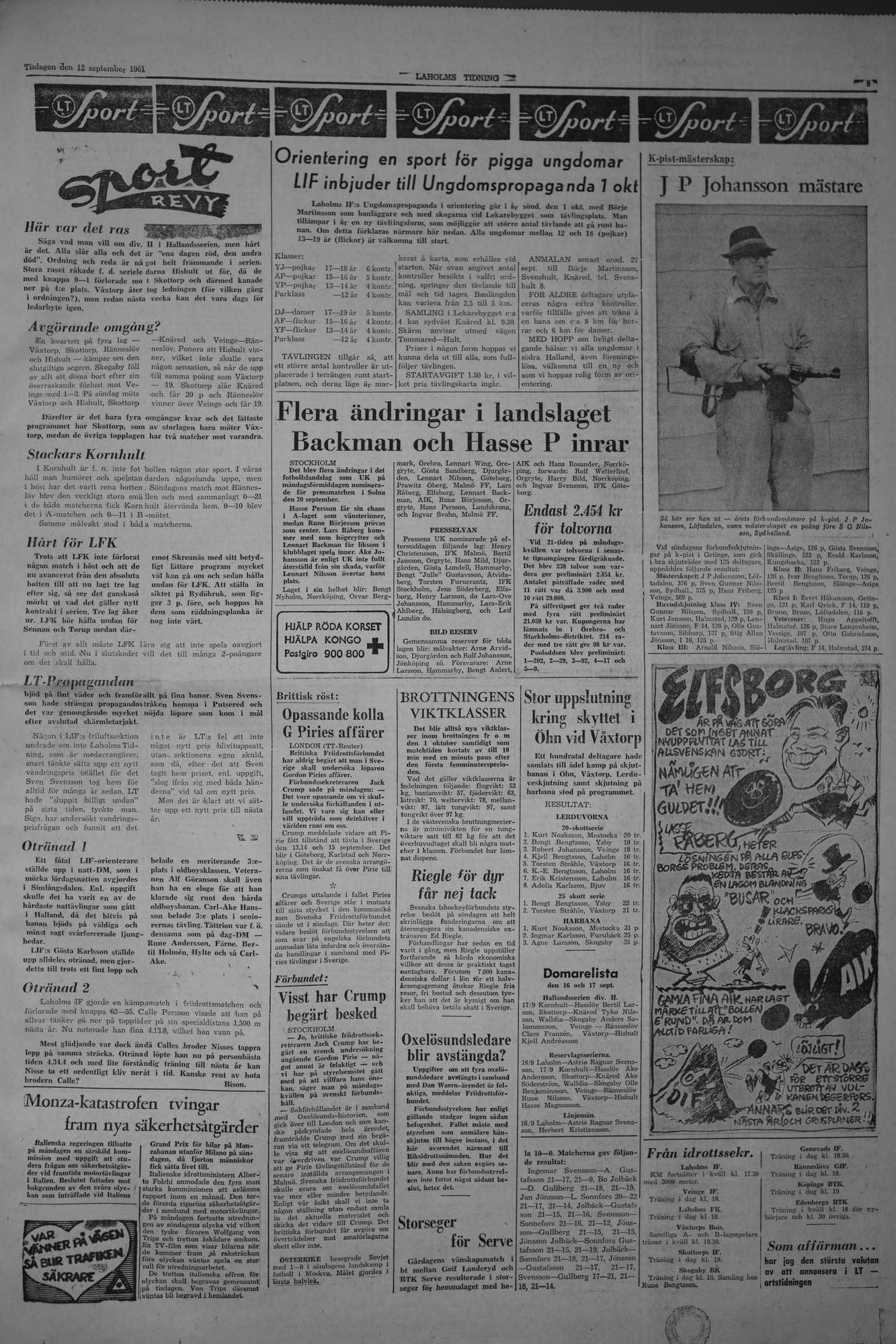 Laholms Tidning Tisdag 12 september 1961, sida 5