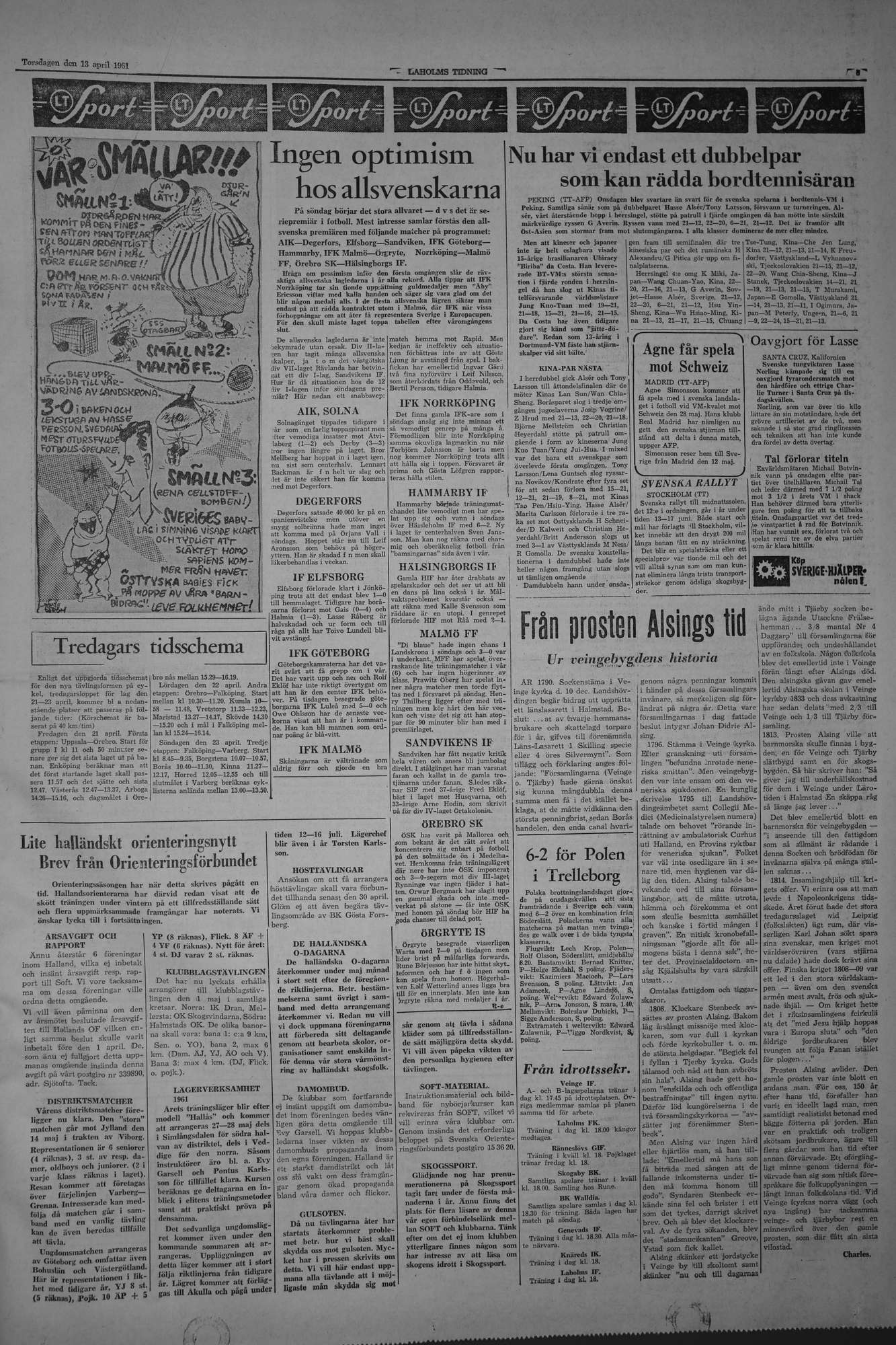 Laholms Tidning Torsdag 13 april 1961, sida 5