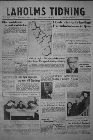 Förstasidan, Måndag 13 februari 1961