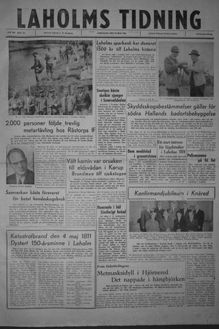 Förstasidan, Lördag 13 maj 1961