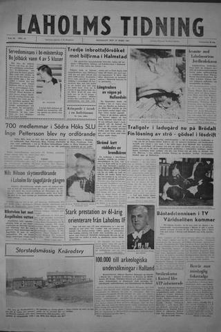 Förstasidan, Måndag 13 mars 1961
