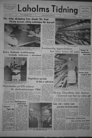 Förstasidan, Onsdag 14 april 1965