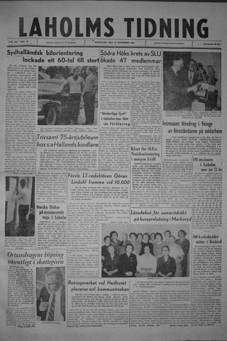 Förstasidan, Måndag 13 november 1961