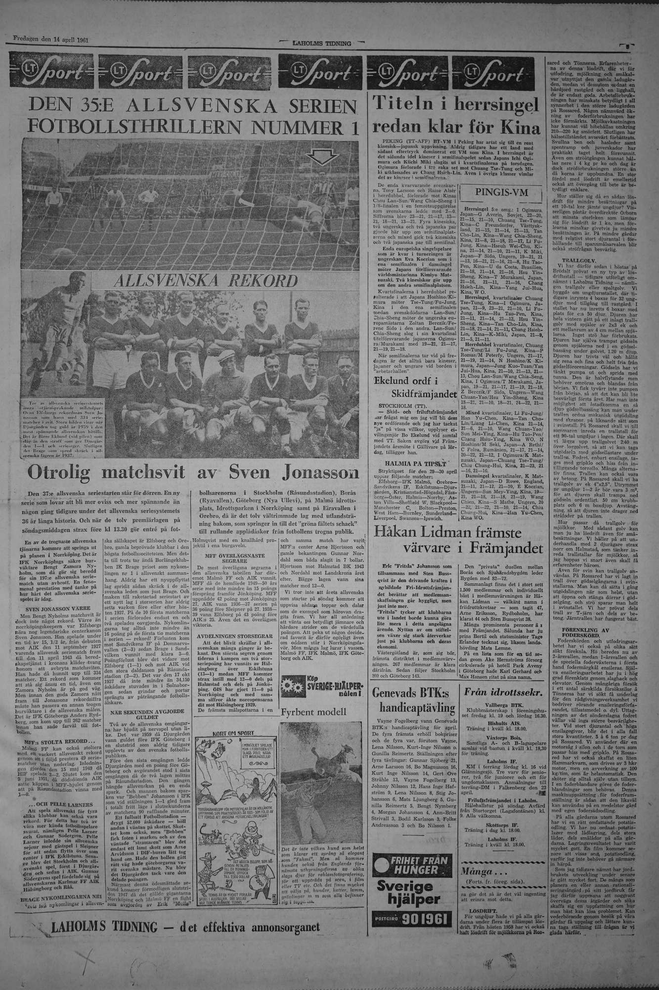 Laholms Tidning Fredag 14 april 1961, sida 5