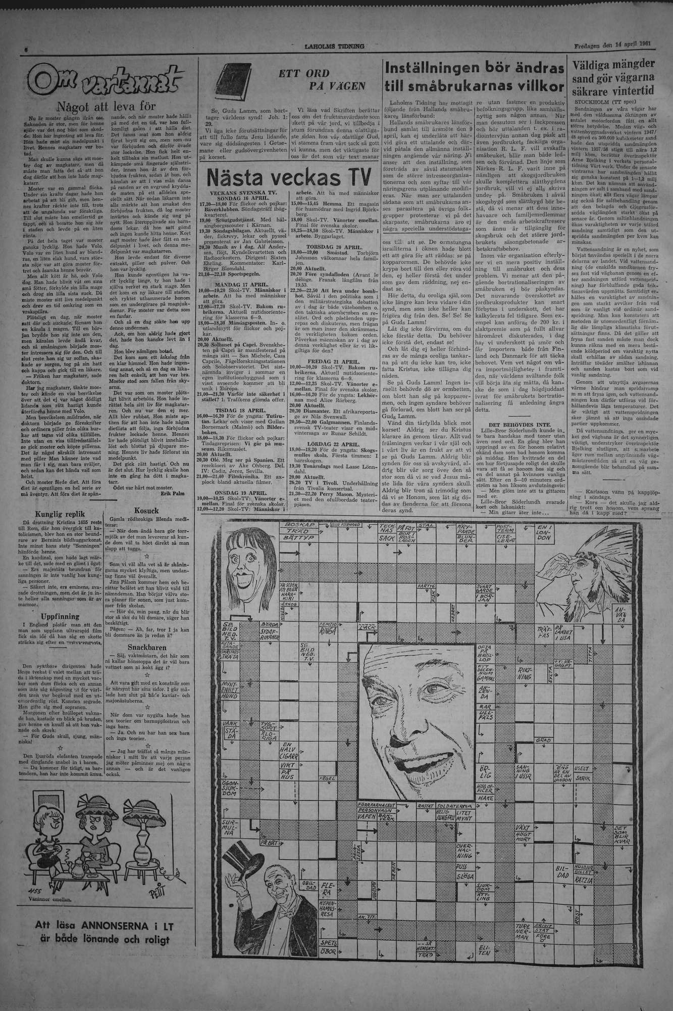 Laholms Tidning Fredag 14 april 1961, sida 6