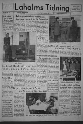 Förstasidan, Måndag 25 januari 1965