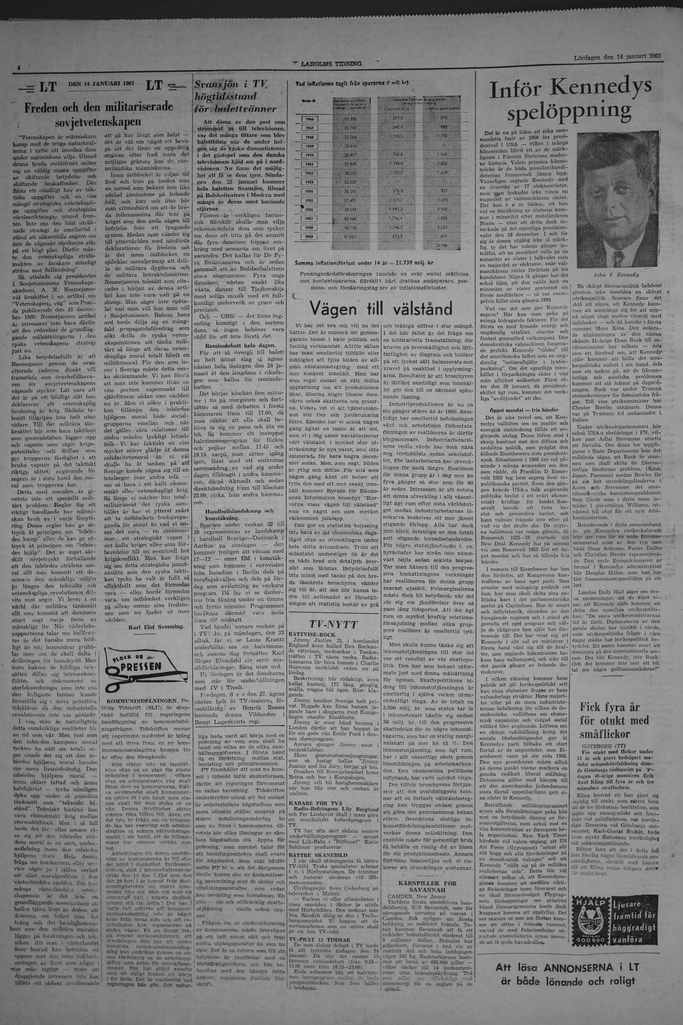Laholms Tidning Lördag 14 januari 1961, sida 4