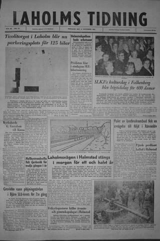 Förstasidan, Tisdag 14 november 1961