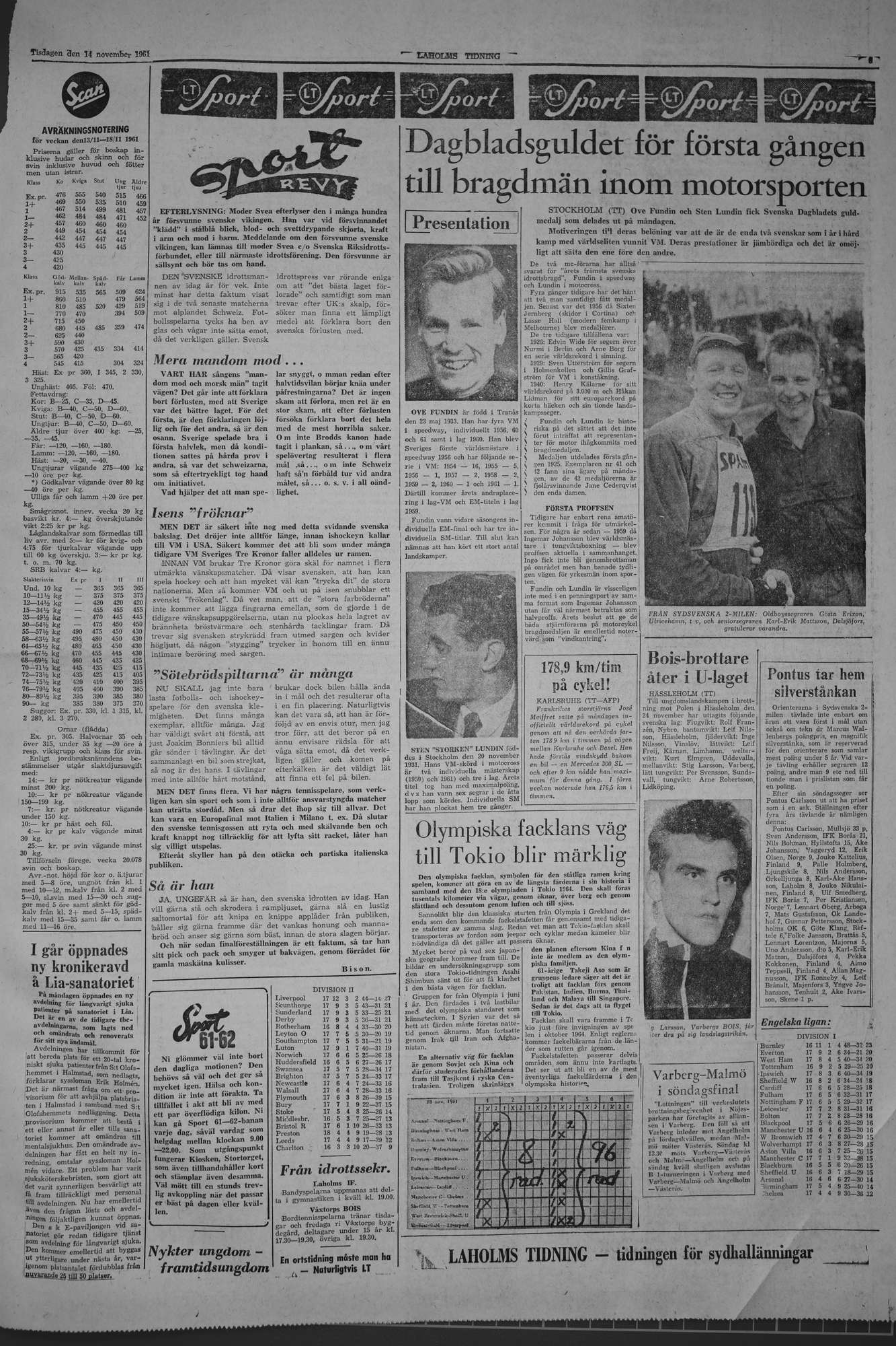 Laholms Tidning Tisdag 14 november 1961, sida 5