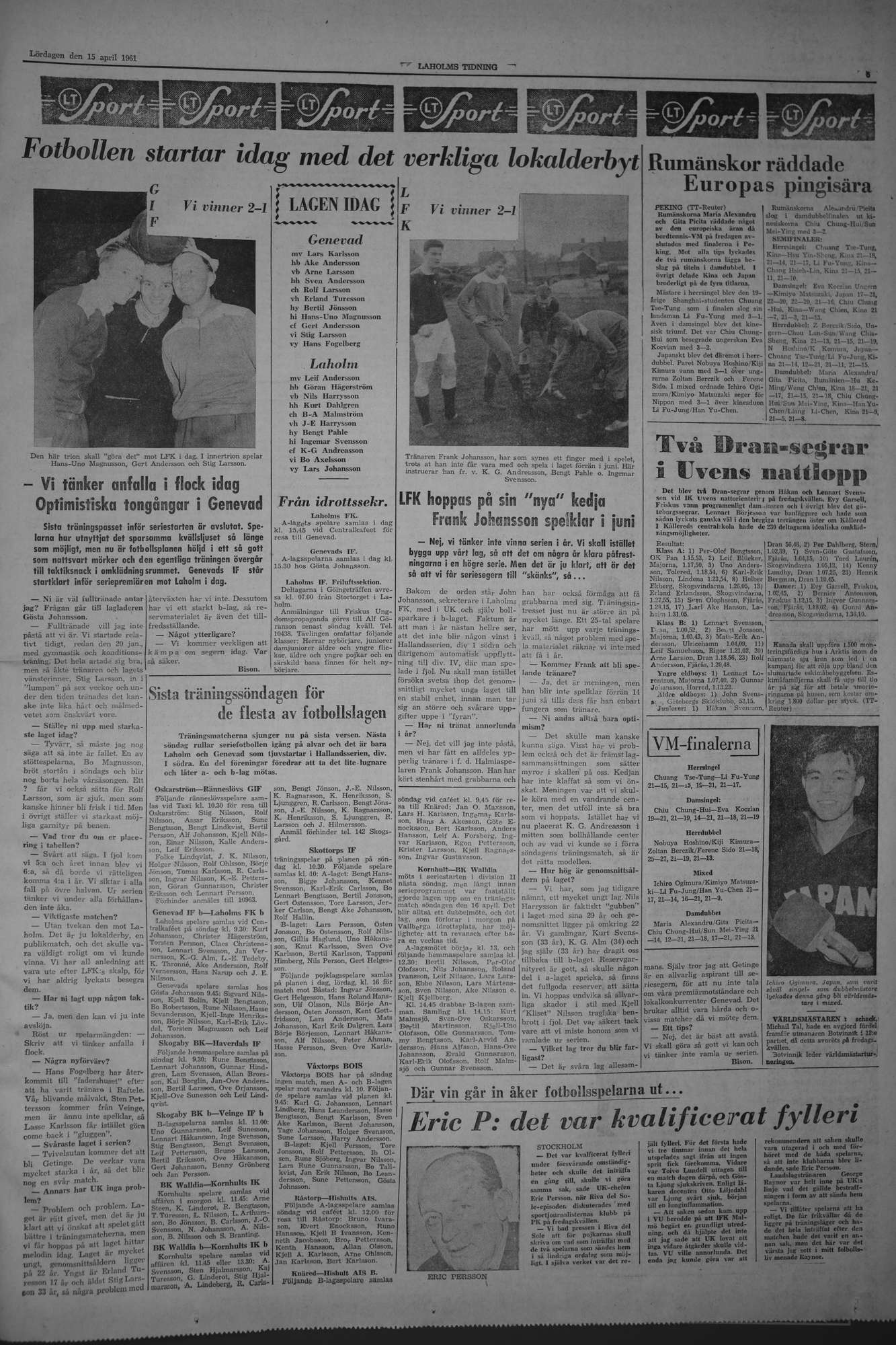 Laholms Tidning Lördag 15 april 1961, sida 5