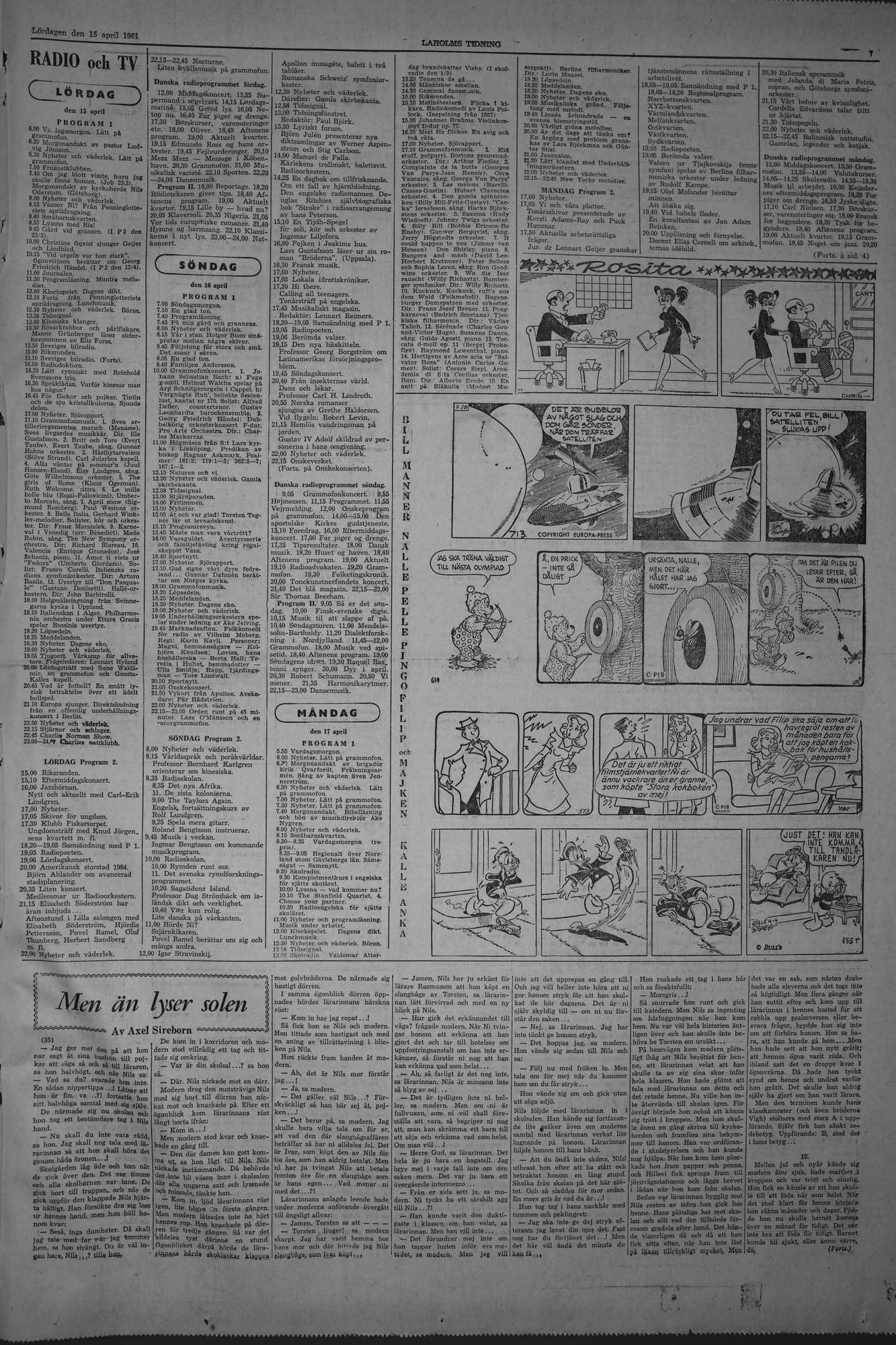 Laholms Tidning Lördag 15 april 1961, sida 7