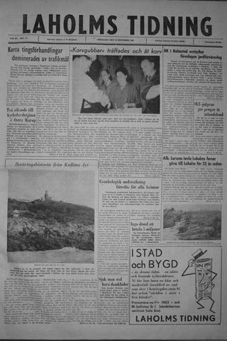 Förstasidan, Fredag 15 december 1961