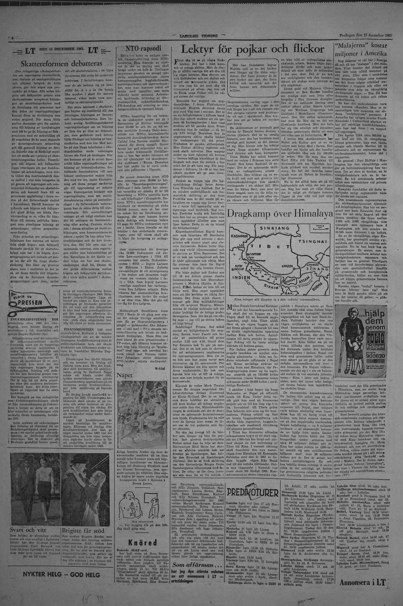 Laholms Tidning Fredag 15 december 1961, sida 4