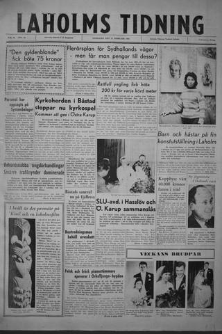 Förstasidan, Onsdag 15 februari 1961