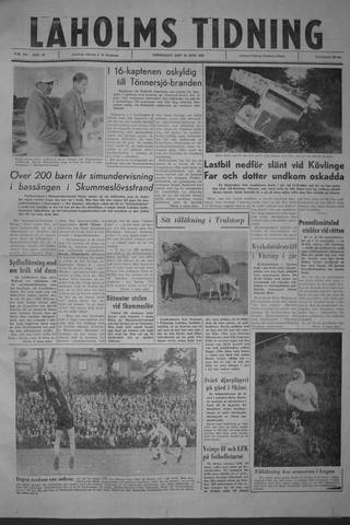 Förstasidan, Torsdag 15 juni 1961