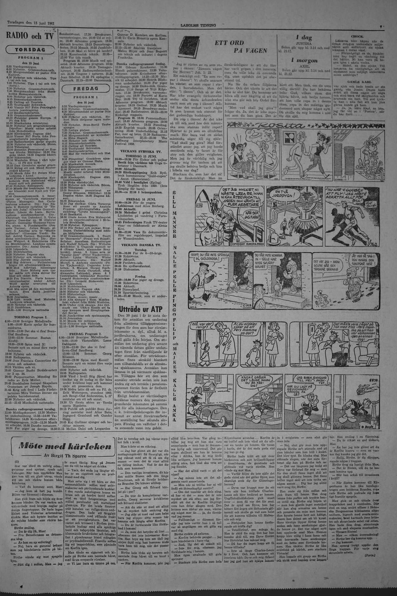Laholms Tidning Torsdag 15 juni 1961, sida 7