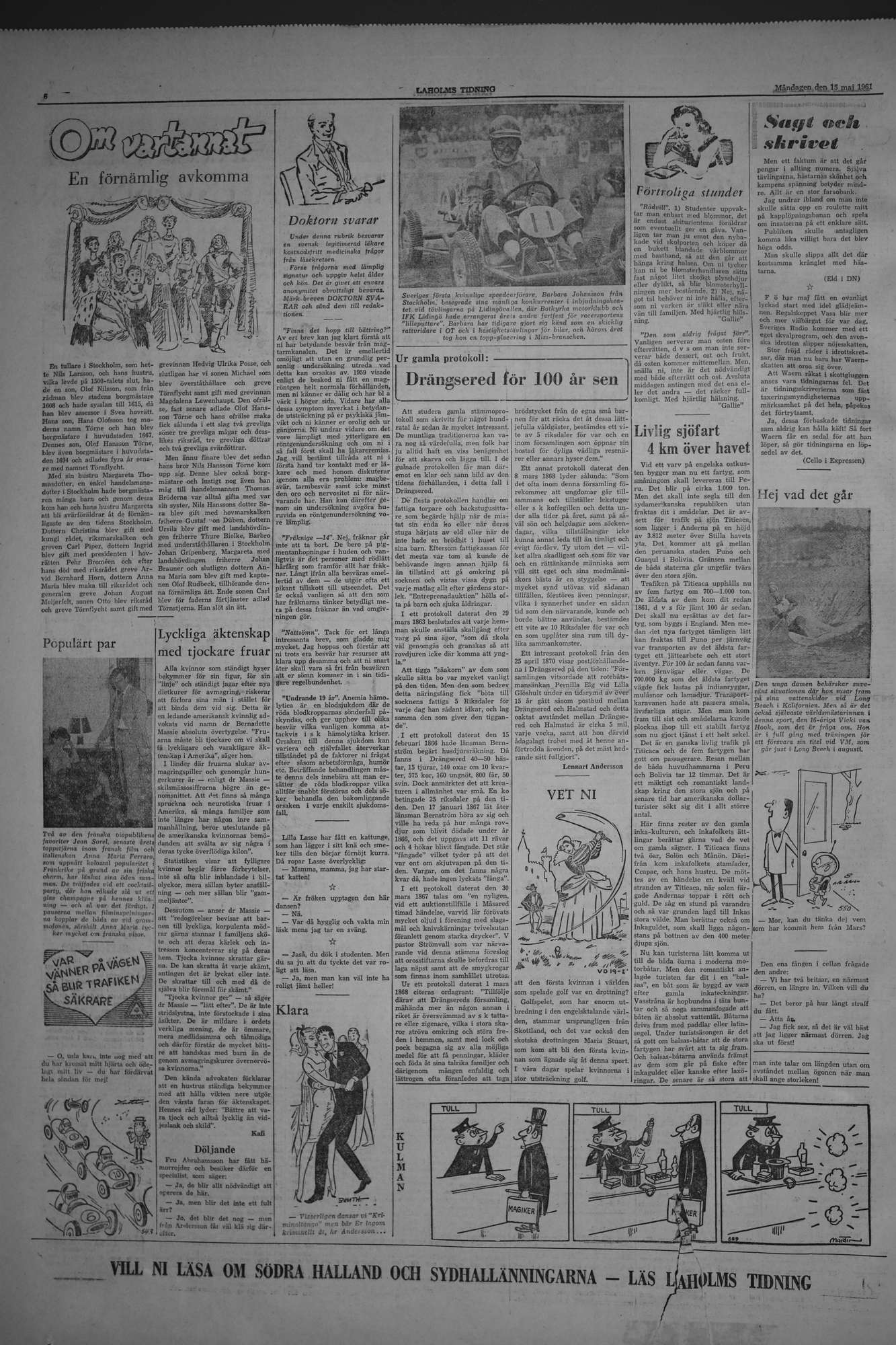 Laholms Tidning Måndag 15 maj 1961, sida 6