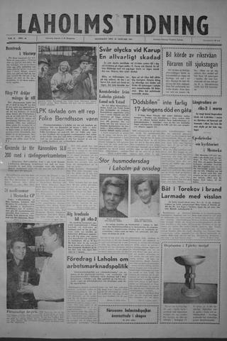 Förstasidan, Måndag 16 januari 1961