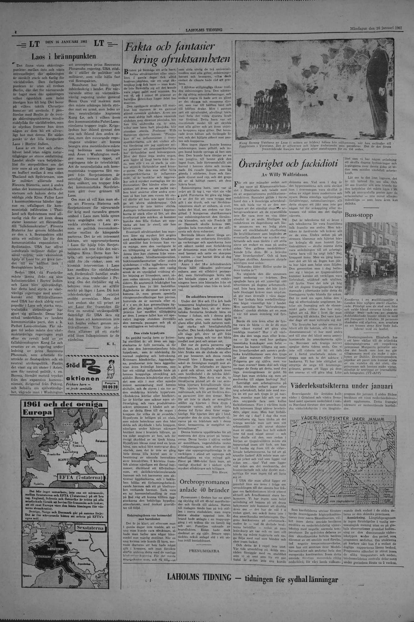 Laholms Tidning Måndag 16 januari 1961, sida 4