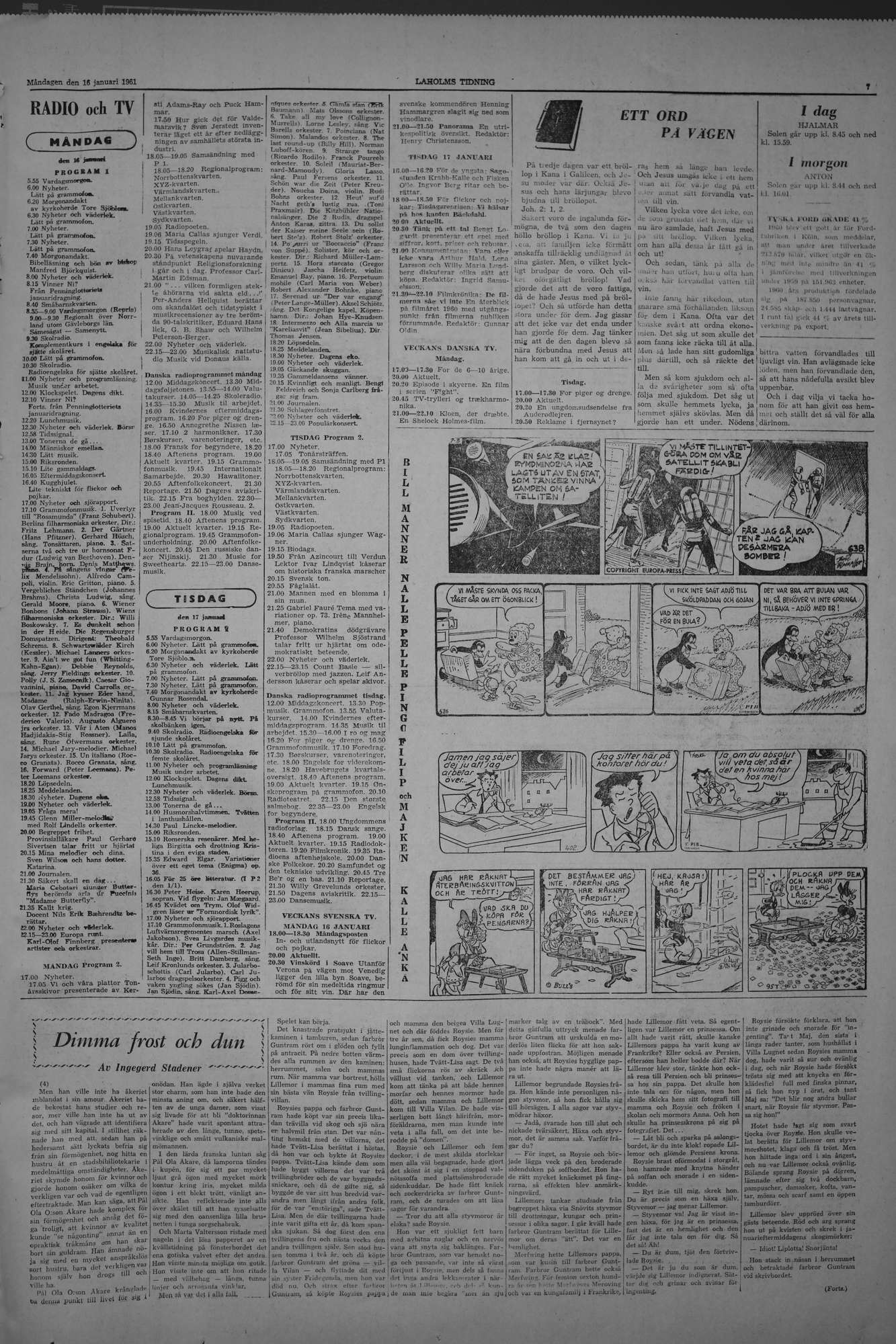 Laholms Tidning Måndag 16 januari 1961, sida 7