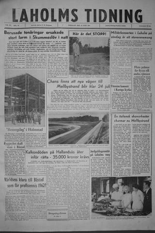 Förstasidan, Fredag 16 juni 1961