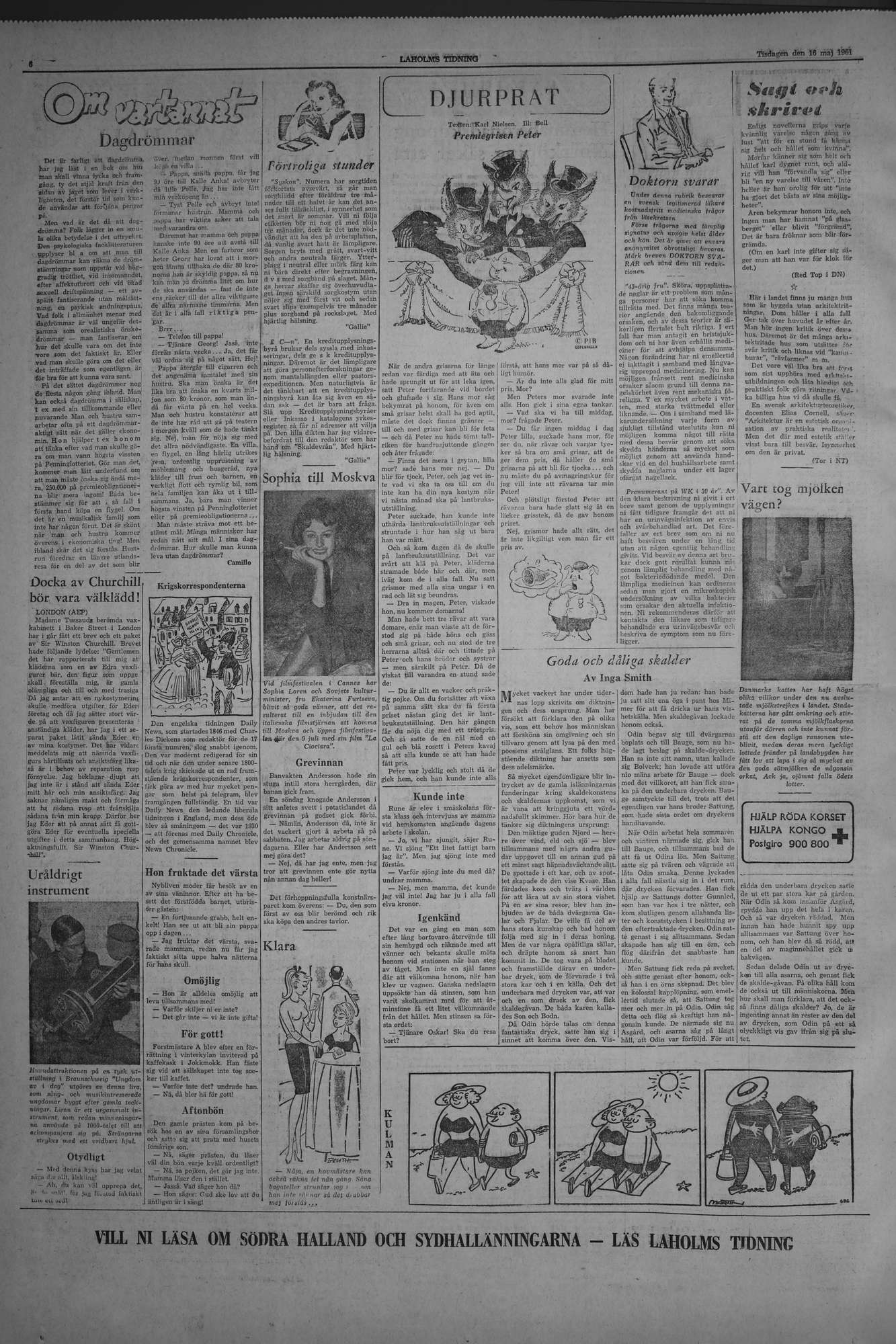 Laholms Tidning Tisdag 16 maj 1961, sida 6