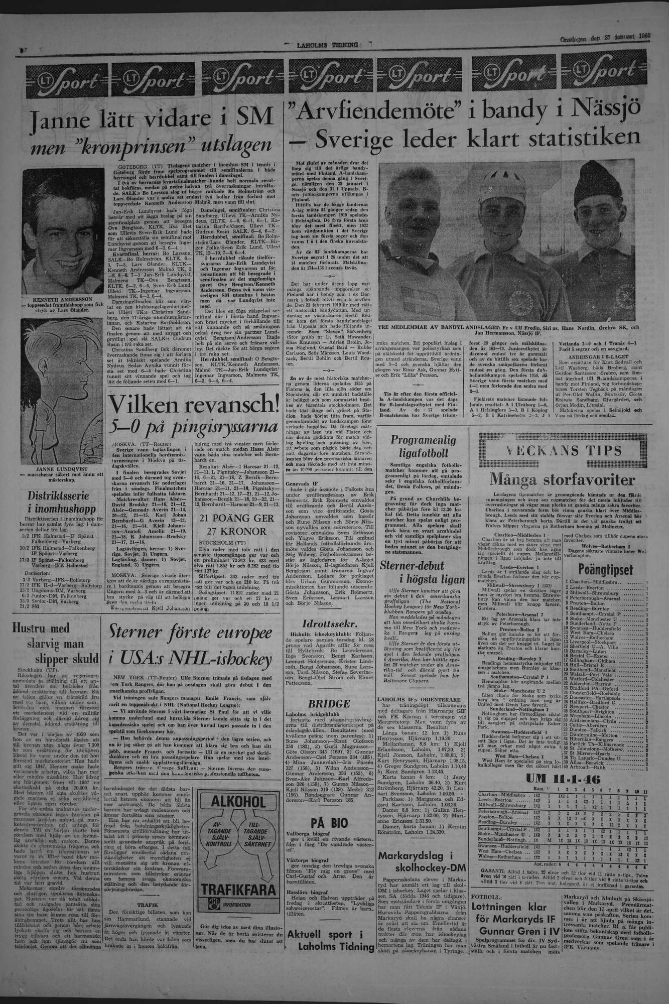 Laholms Tidning Onsdag 27 januari 1965, sida 6