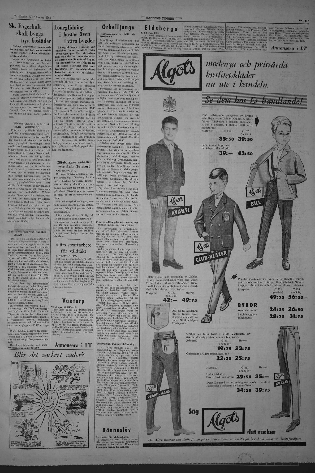 Laholms Tidning Torsdag 16 mars 1961, sida 5