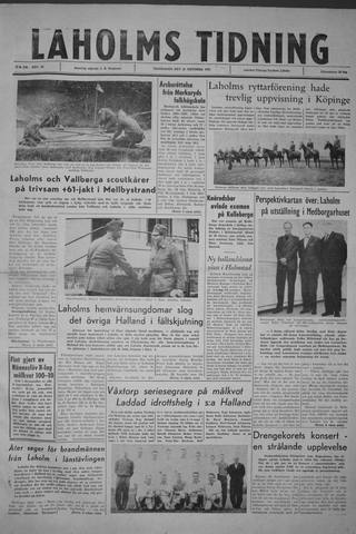 Förstasidan, Måndag 16 oktober 1961