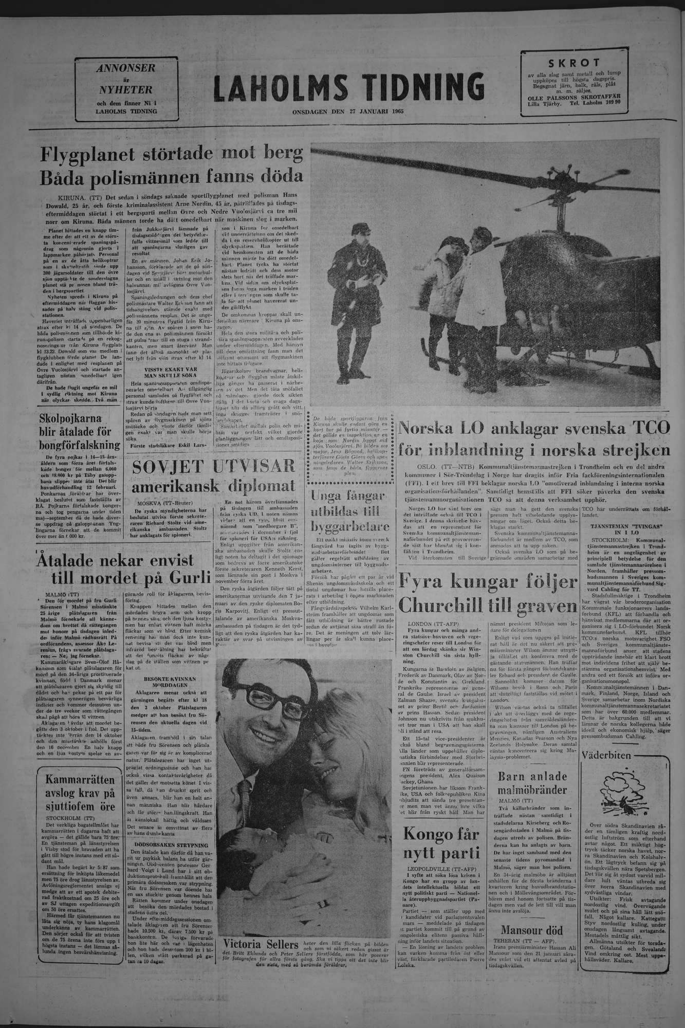 Laholms Tidning Onsdag 27 januari 1965, sida 8