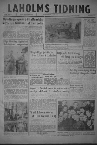 Förstasidan, Måndag 17 april 1961