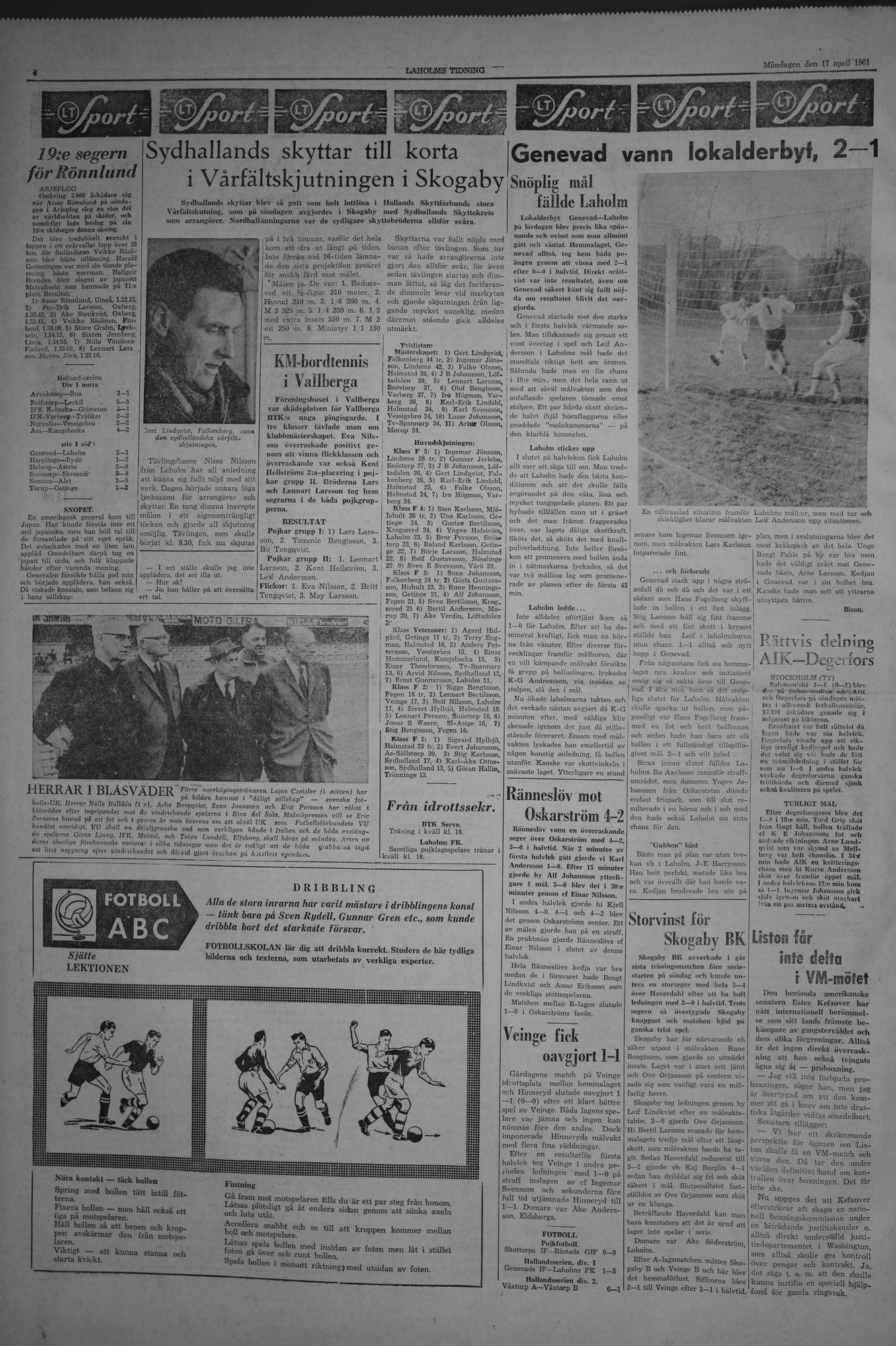Laholms Tidning Måndag 17 april 1961, sida 4