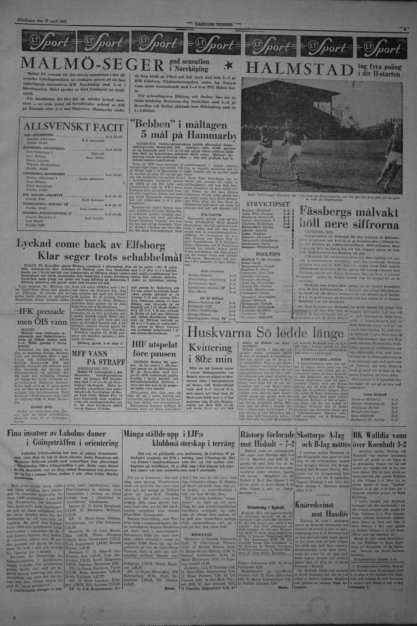 Laholms Tidning Måndag 17 april 1961, sida 5