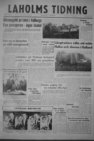 Förstasidan, Tisdag 17 januari 1961