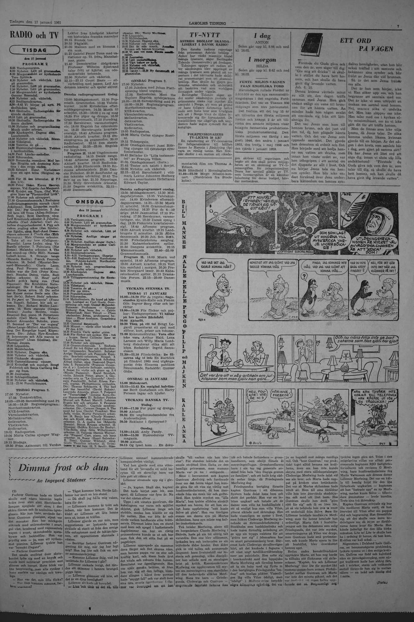 Laholms Tidning Tisdag 17 januari 1961, sida 7