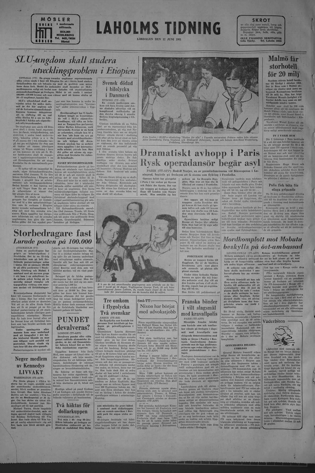 Laholms Tidning Lördag 17 juni 1961, sida 8