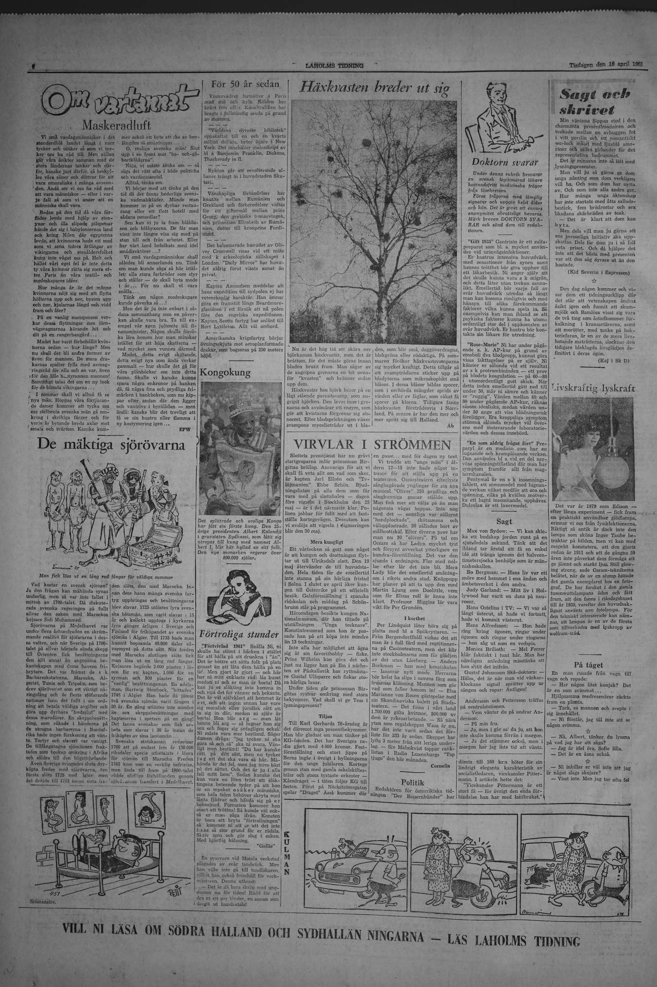 Laholms Tidning Tisdag 18 april 1961, sida 6
