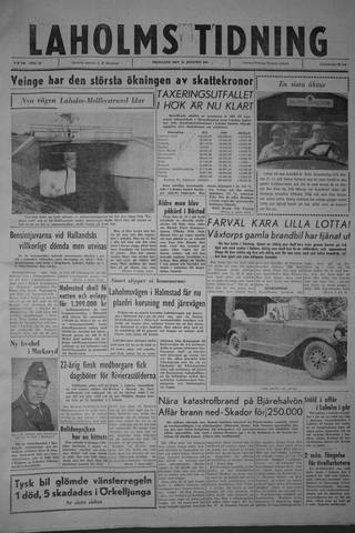 Förstasidan, Fredag 18 augusti 1961