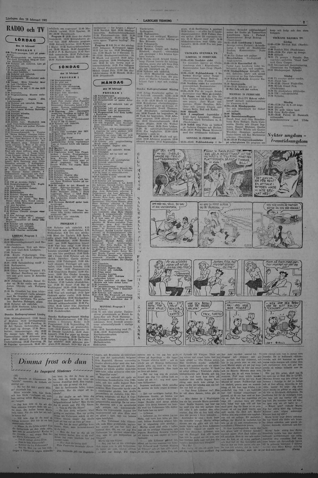 Laholms Tidning Lördag 18 februari 1961, sida 7