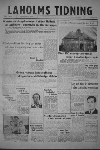 Förstasidan, Onsdag 18 januari 1961