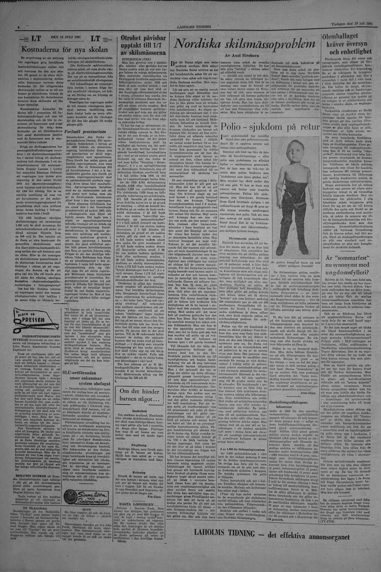Laholms Tidning Tisdag 18 juli 1961, sida 4