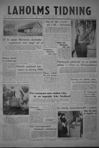 Förstasidan, Lördag 18 mars 1961