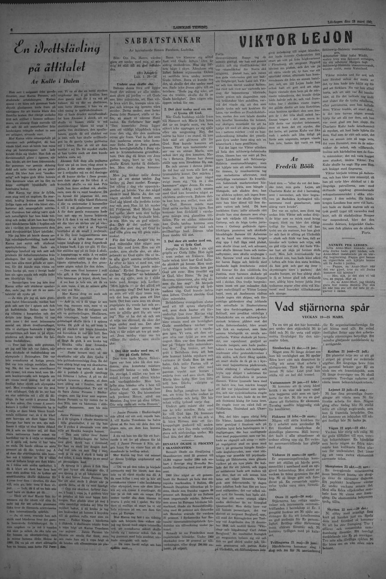 Laholms Tidning Lördag 18 mars 1961, sida 6