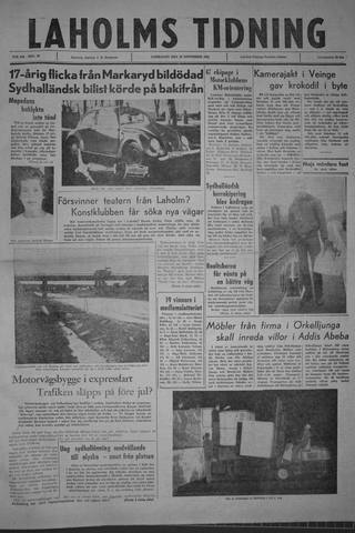 Förstasidan, Lördag 18 november 1961