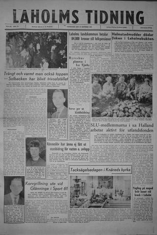 Förstasidan, Onsdag 18 oktober 1961